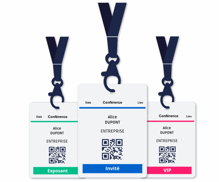 Expo badge avec tour de cou